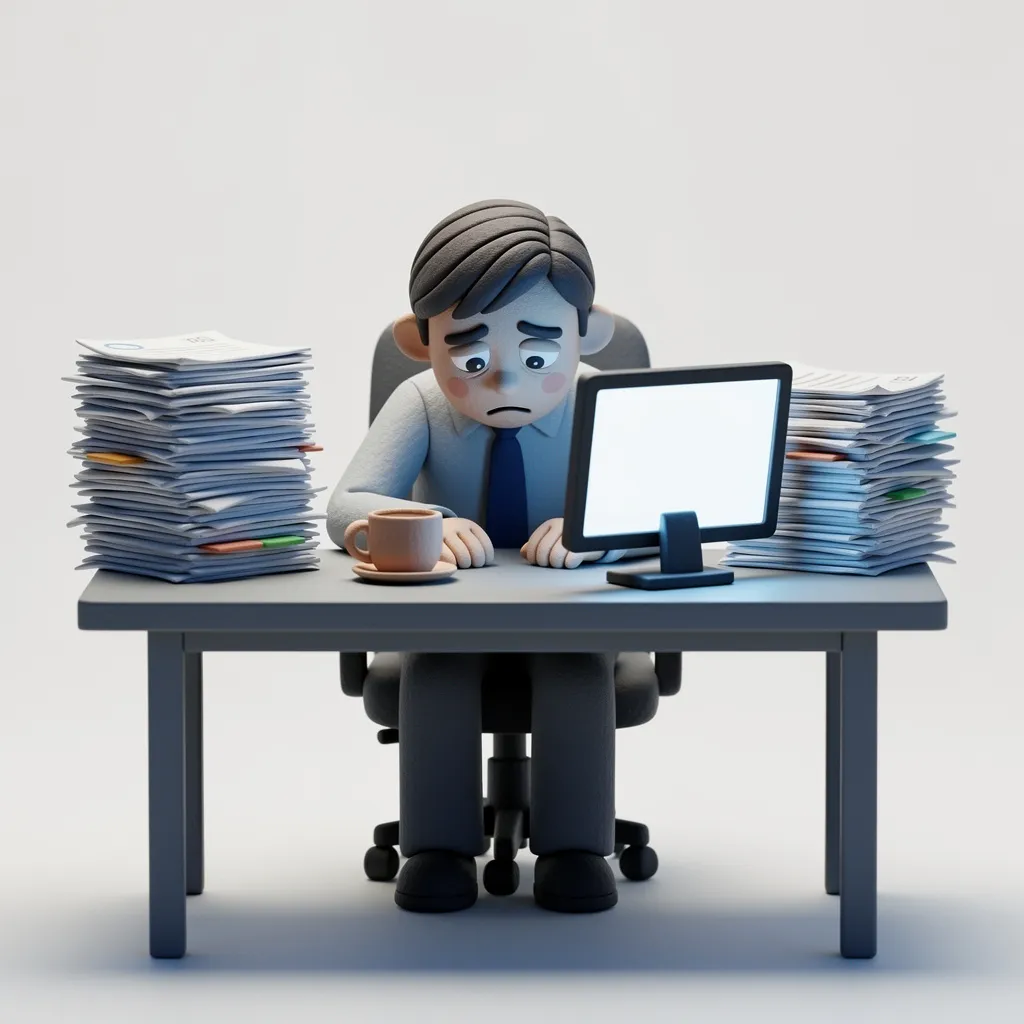 피곤하고 지친 직장인